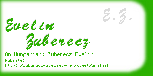 evelin zuberecz business card